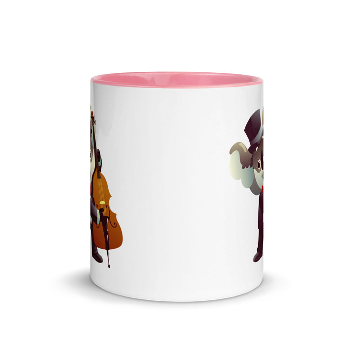 Koala Musicians Contra Bass Mug with Color Inside - ArtyKoala