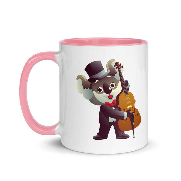 Koala Musicians Contra Bass Mug with Color Inside - ArtyKoala