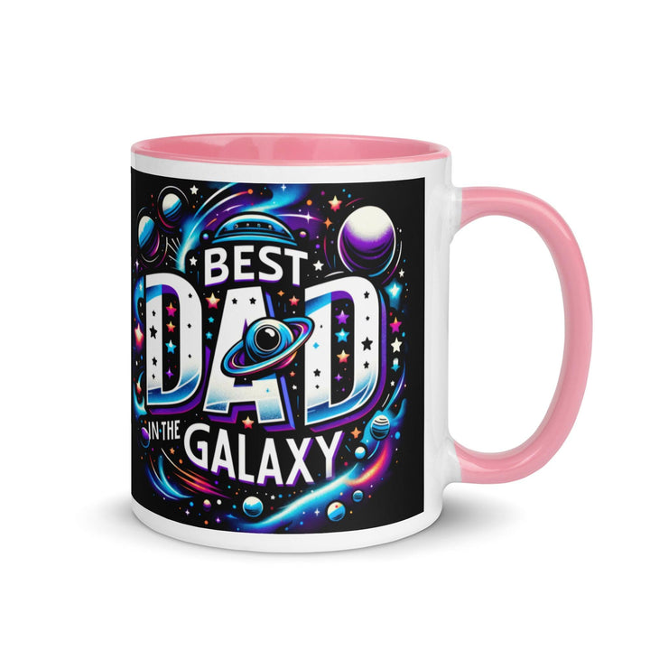 Best Dad In The Galaxy Mug with Color Inside - Pink / 11 oz - ArtyKoala