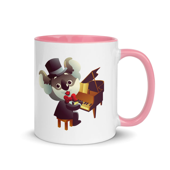 Koala Musicians Mug with Color Inside - Pink / 11 oz - ArtyKoala