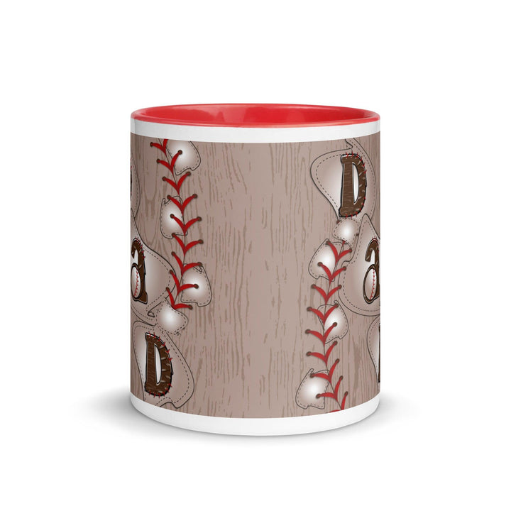 Dad Baseball Mug with Color Inside - ArtyKoala