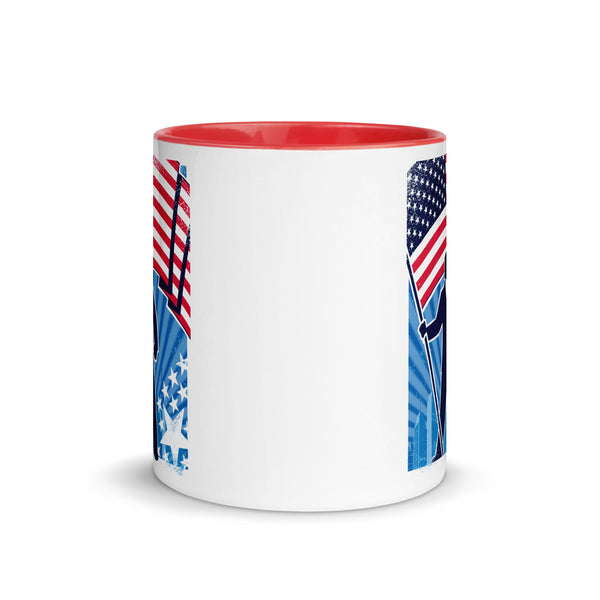 Trump USA Background Vertical Mug with Color Inside - ArtyKoala