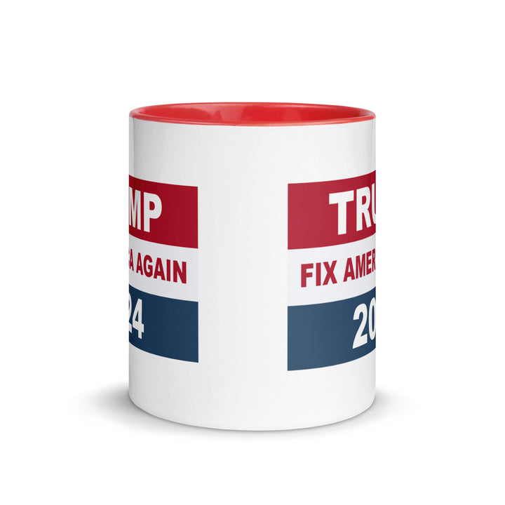 Tump Fix America Again 2024 Mug with Color Inside - ArtyKoala