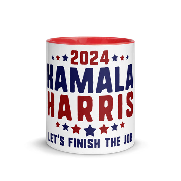 2024 Kamala Harris Let's Finish The Job Mug with Color Inside - ArtyKoala