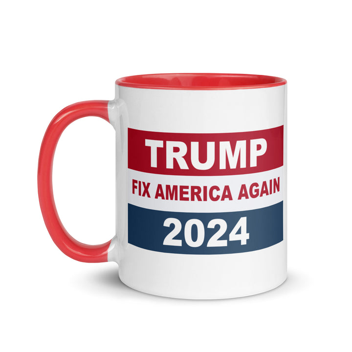 Tump Fix America Again 2024 Mug with Color Inside - ArtyKoala