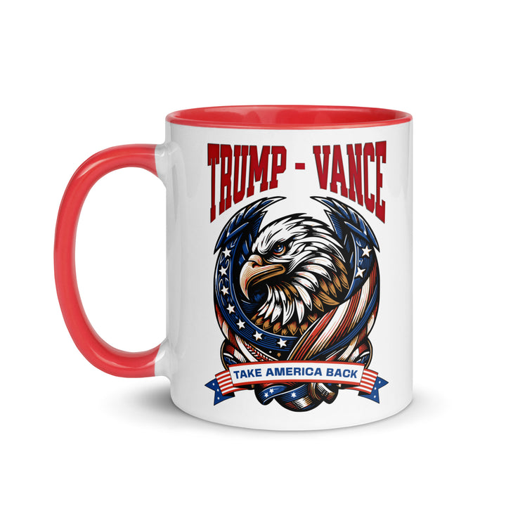 Trump Vance Take Amerca Back Mug with Color Inside - ArtyKoala