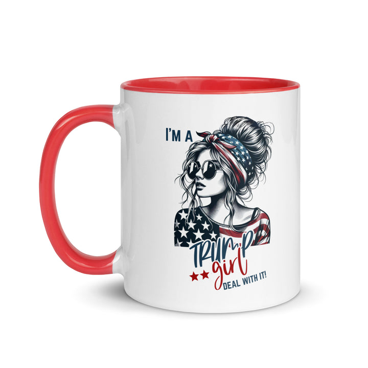 I'm A Trump Girl Deal With It Mug with Color Inside - ArtyKoala