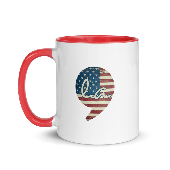 USA Comma La Mug with Color Inside - ArtyKoala