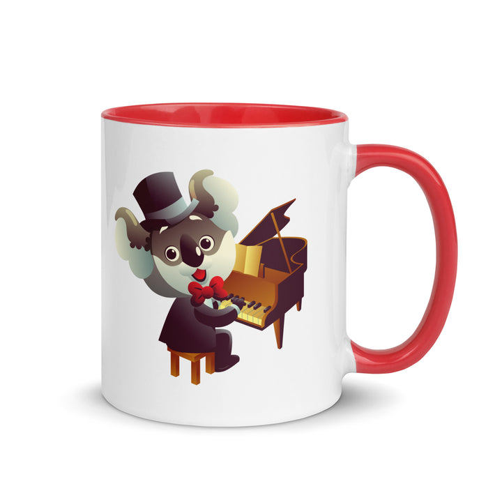 Koala Musicians Mug with Color Inside - Red / 11 oz - ArtyKoala