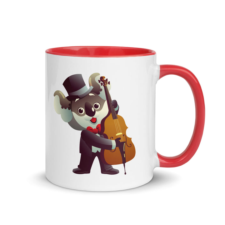 Koala Musicians Contra Bass Mug with Color Inside - Red / 11 oz - ArtyKoala