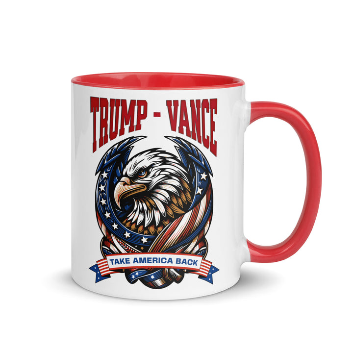 Trump Vance Take Amerca Back Mug with Color Inside - Red / 11 oz - ArtyKoala