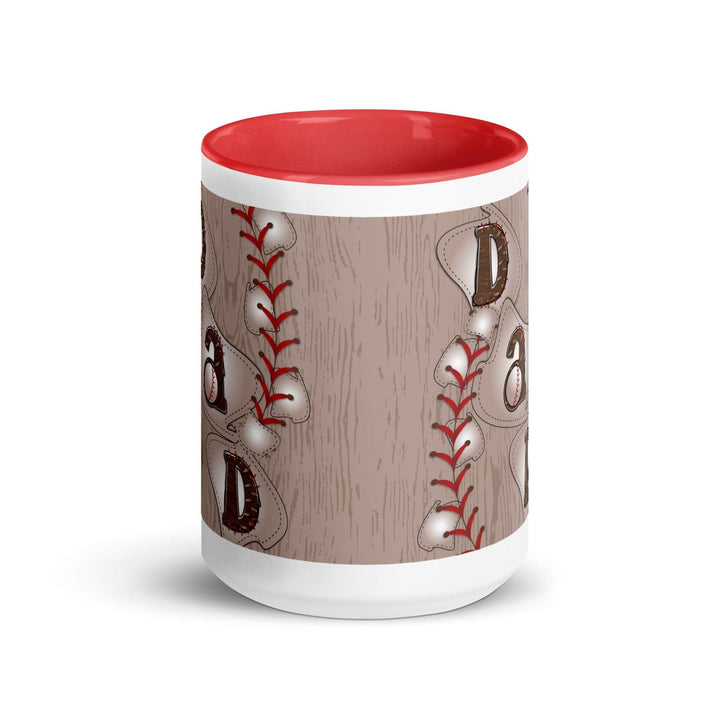 Dad Baseball Mug with Color Inside - ArtyKoala