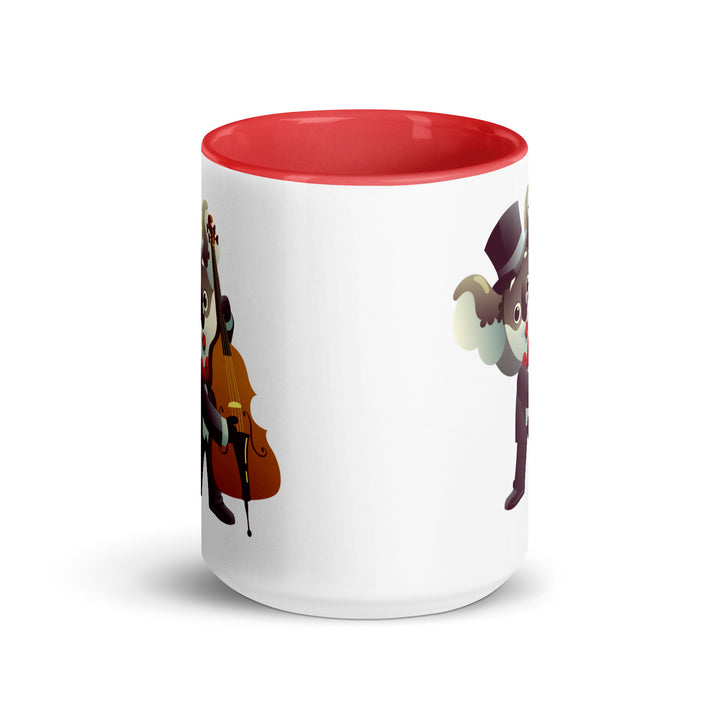 Koala Musicians Contra Bass Mug with Color Inside - ArtyKoala