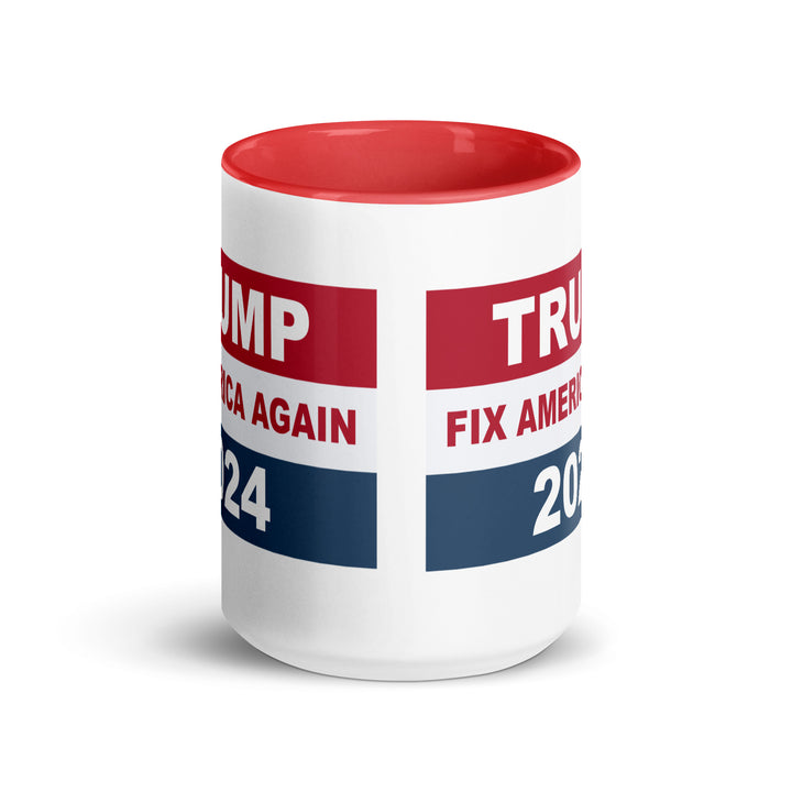 Tump Fix America Again 2024 Mug with Color Inside - ArtyKoala