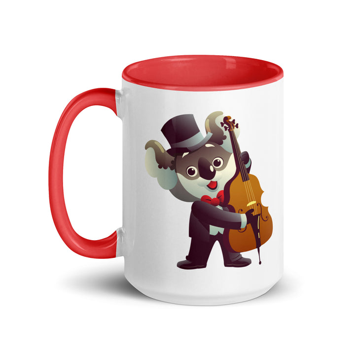 Koala Musicians Contra Bass Mug with Color Inside - ArtyKoala