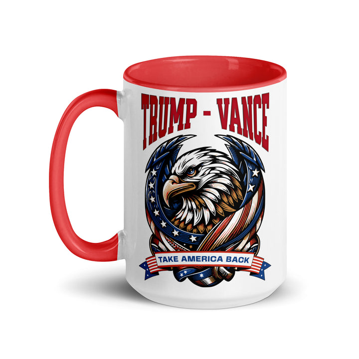 Trump Vance Take Amerca Back Mug with Color Inside - ArtyKoala