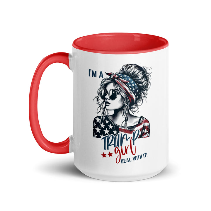 I'm A Trump Girl Deal With It Mug with Color Inside - ArtyKoala