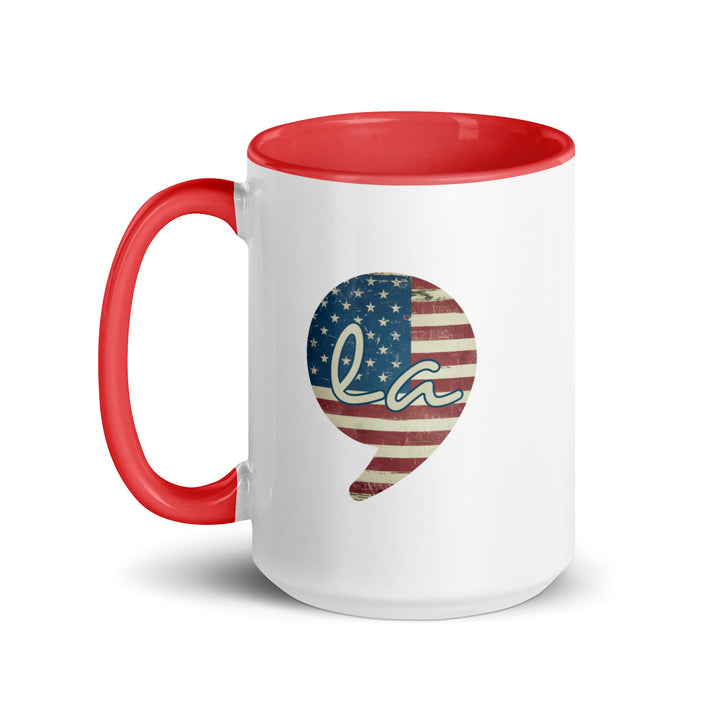 USA Comma La Mug with Color Inside - ArtyKoala