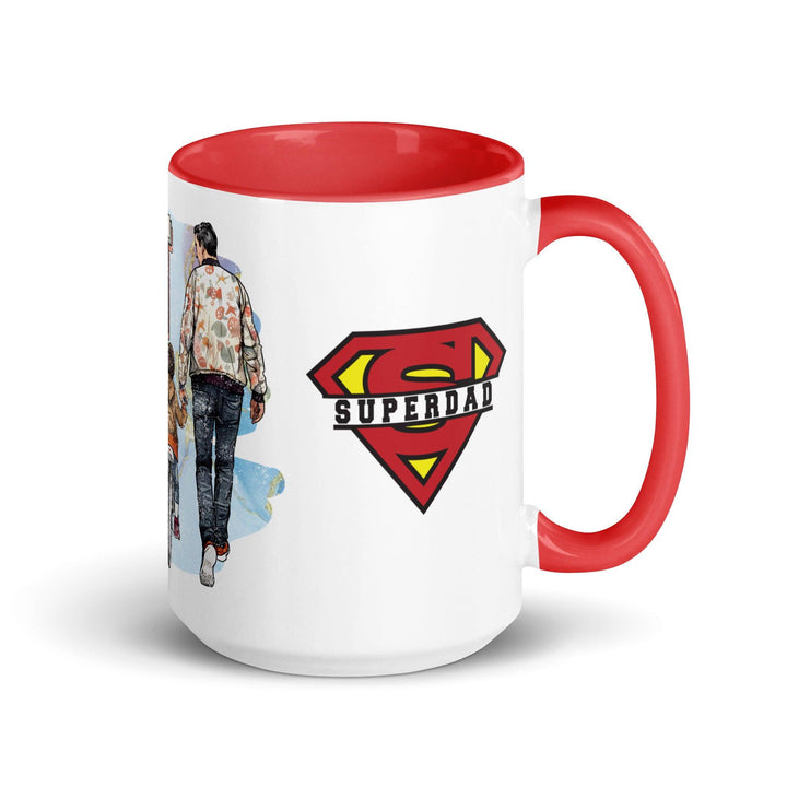 Best Dad Ever Mug With Color Inside - Red / 15 oz - ArtyKoala