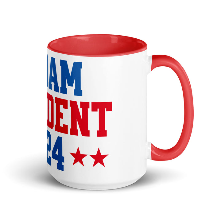 Madam President 2024 Mug with Color Inside - Red / 15 oz - ArtyKoala