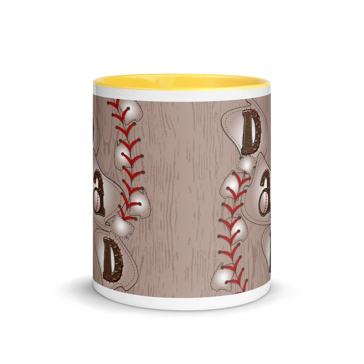 Dad Baseball Mug with Color Inside - ArtyKoala