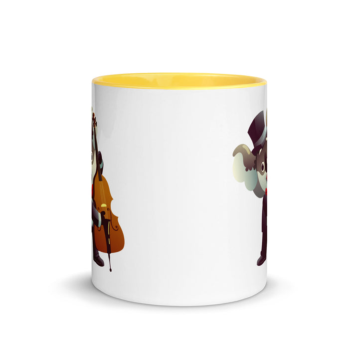 Koala Musicians Contra Bass Mug with Color Inside - ArtyKoala