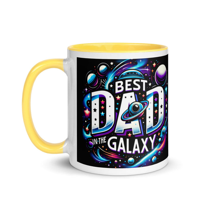 Best Dad In The Galaxy Mug with Color Inside - ArtyKoala