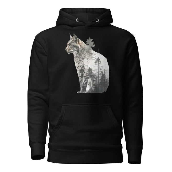 Wild Cat Graphic Hoodie - Black - S - ArtyKoala