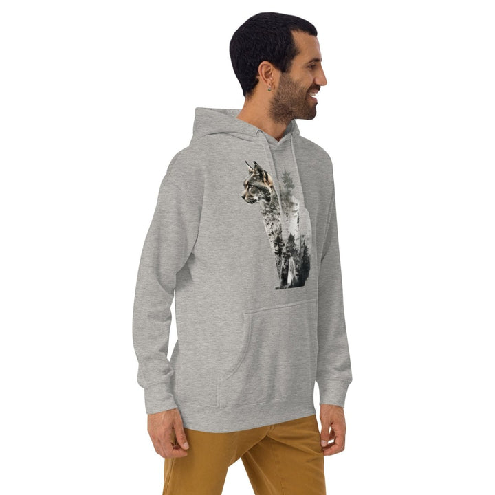 Wild Cat Graphic Hoodie - Carbon Grey - S - ArtyKoala