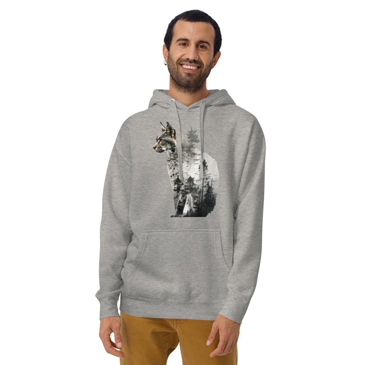 Wild Cat Graphic Hoodie - Carbon Grey - S - ArtyKoala