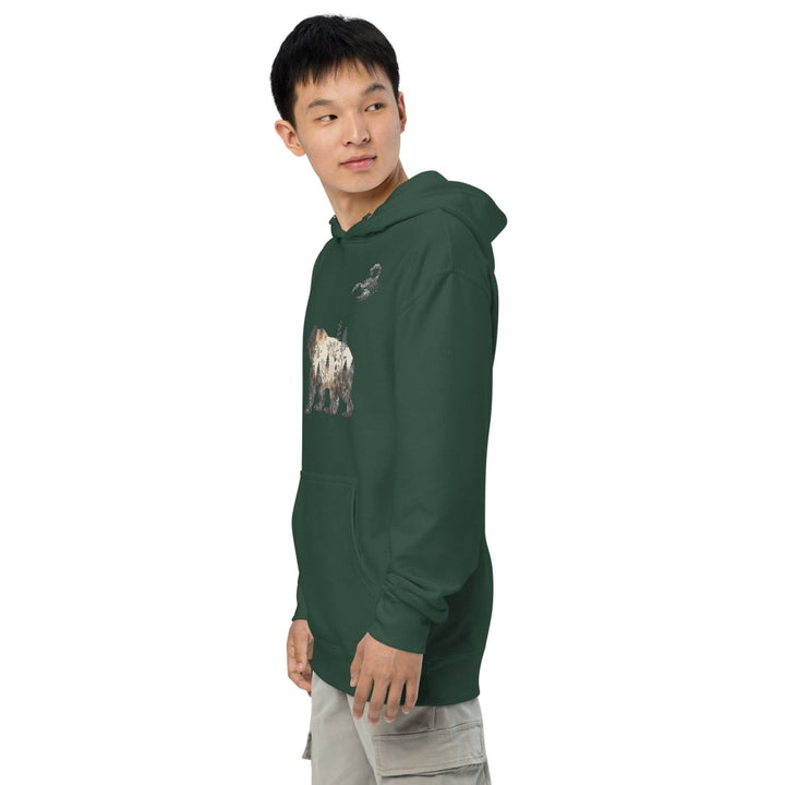 Wildlife Bear and Scorpion Graphic Hoodie - Alpine Green - S - ArtyKoala