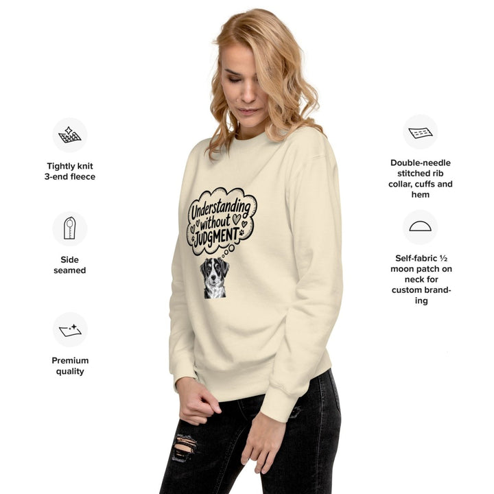 Without Judgment Graphic Sweatshirt - Bone - S - ArtyKoala