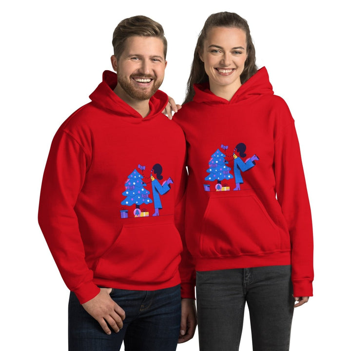 Woman and Pine Graphic Hoodie - Irish Green - S - ArtyKoala