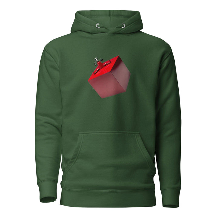 Woman on the Box Man Hoodie - Forest Green / S - ArtyKoala