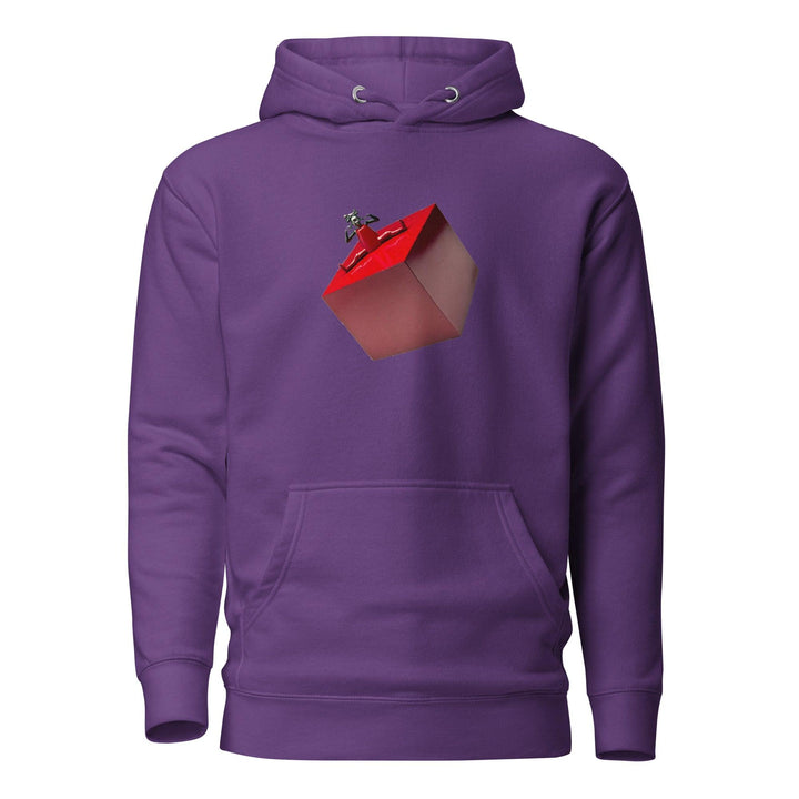 Woman on the Box Man Hoodie - Purple / S - ArtyKoala