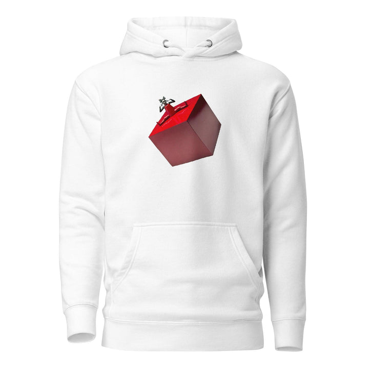 Woman on the Box Man Hoodie - White / S - ArtyKoala