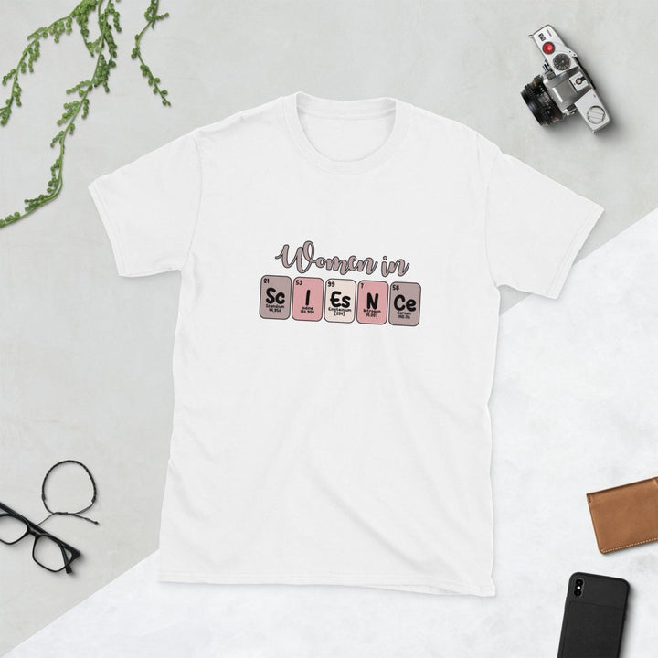 Women In Science Woman Graphic Tee - White - S - ArtyKoala