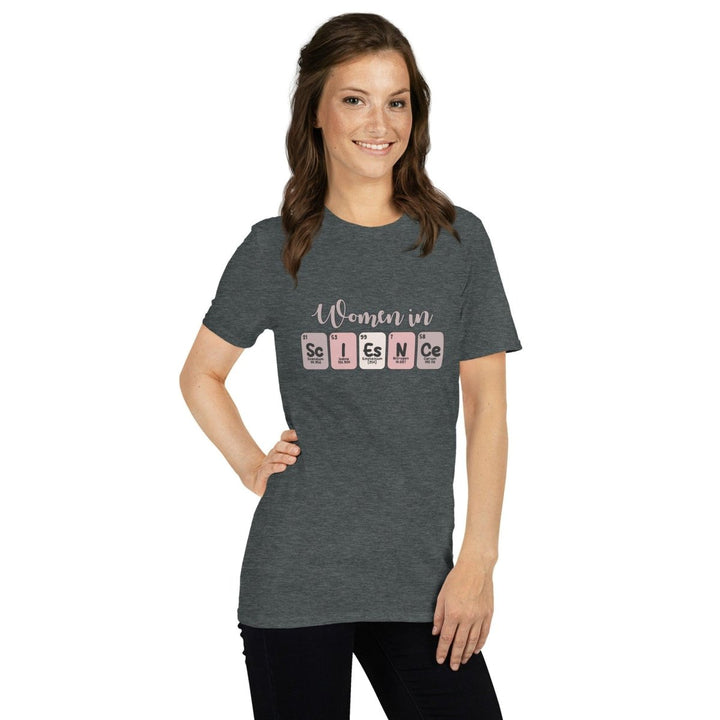 Women In Science Woman Graphic Tee - Black - S - ArtyKoala