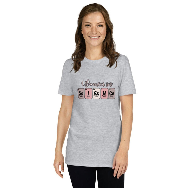 Women In Science Woman Graphic Tee - Black - S - ArtyKoala
