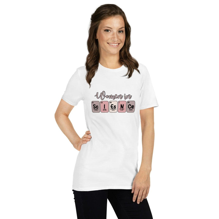 Women In Science Woman Graphic Tee - Black - S - ArtyKoala