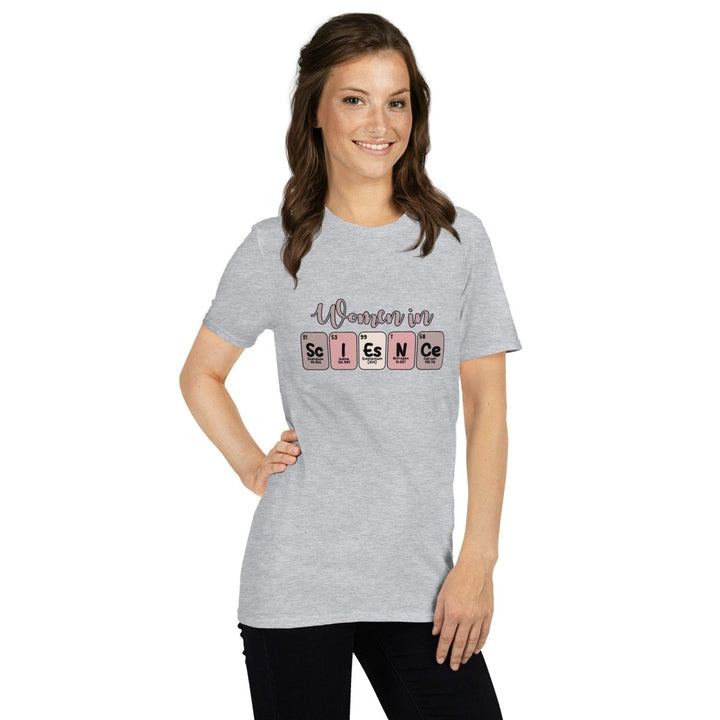 Women In Science Woman Graphic Tee - Black - S - ArtyKoala