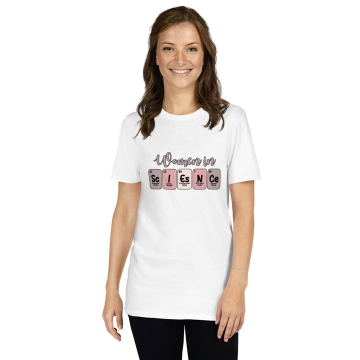 Women In Science Woman Graphic Tee - Black - S - ArtyKoala