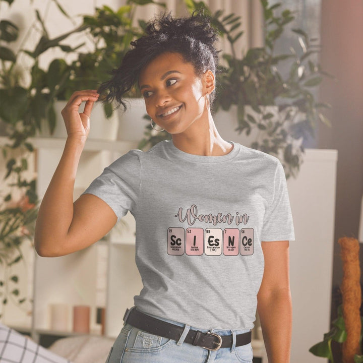 Women In Science Woman Graphic Tee - Black - S - ArtyKoala