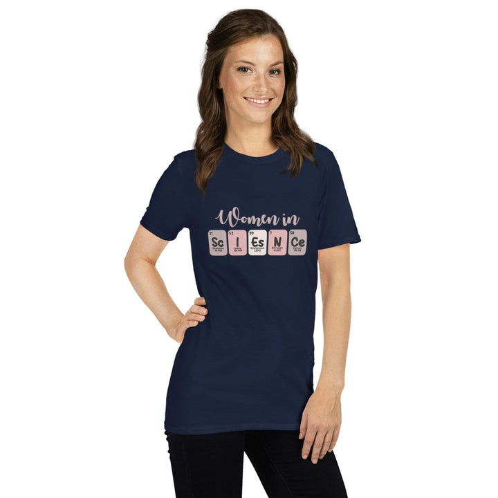 Women In Science Woman Graphic Tee - Black - S - ArtyKoala