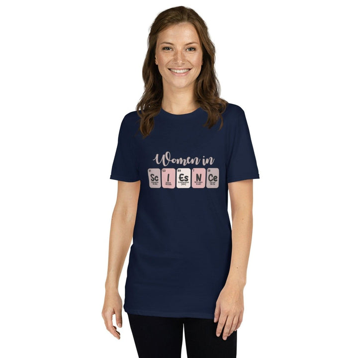 Women In Science Woman Graphic Tee - Black - S - ArtyKoala