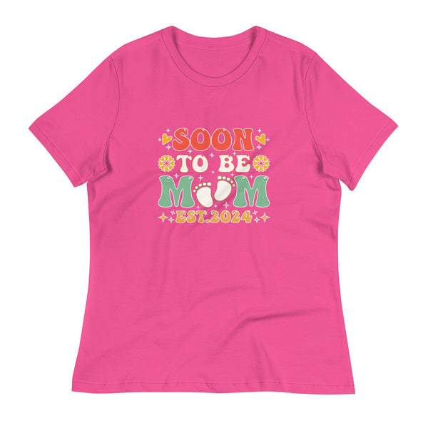 Soon to Be Mom Women's Premium Relaxed T-Shirt - Berry / S - ArtyKoala