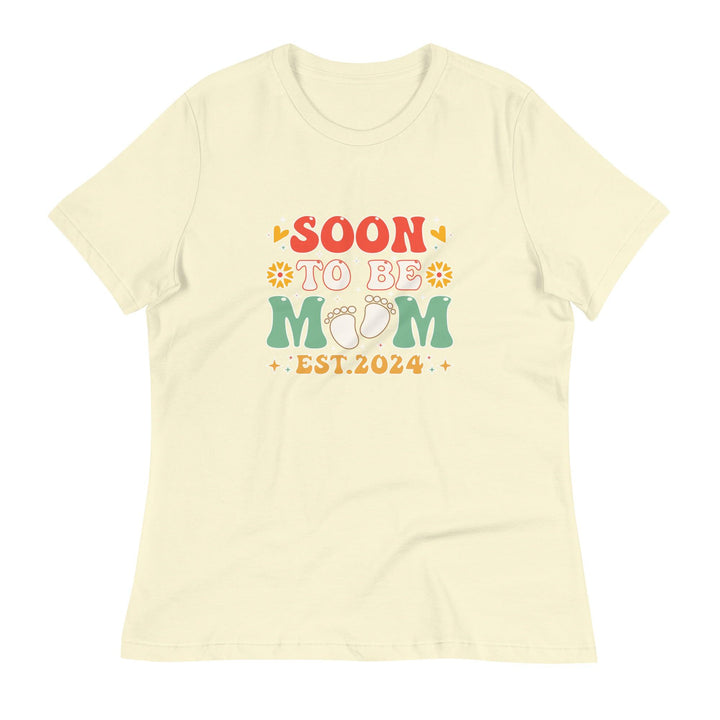 Soon to Be Mom Women's Premium Relaxed T-Shirt - Citron / S - ArtyKoala