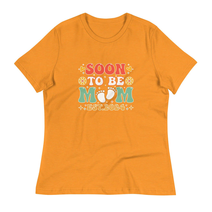 Soon to Be Mom Women's Premium Relaxed T-Shirt - Heather Marmalade / S - ArtyKoala