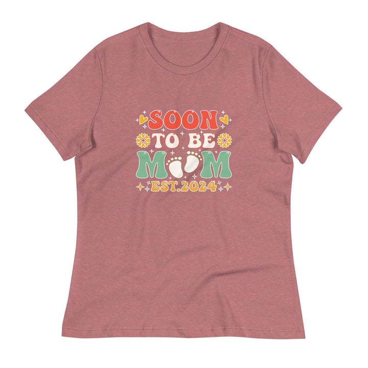 Soon to Be Mom Women's Premium Relaxed T-Shirt - Heather Mauve / S - ArtyKoala