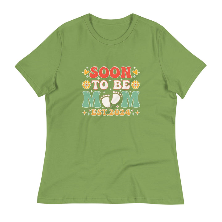 Soon to Be Mom Women's Premium Relaxed T-Shirt - Leaf / S - ArtyKoala